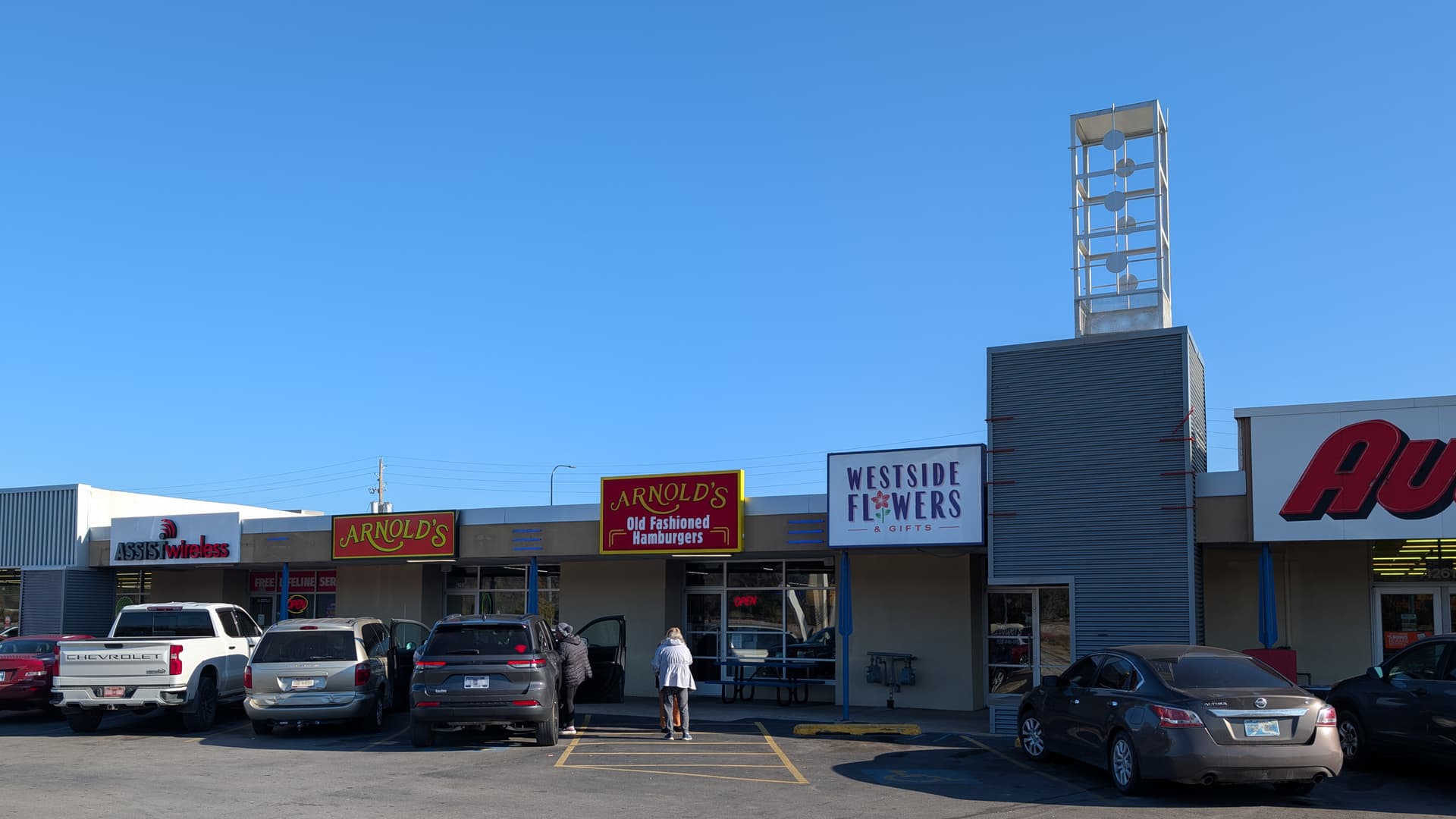 Busy strip-mall retail corridor on Southwest Boulevard in Tulsa, Oklahoma